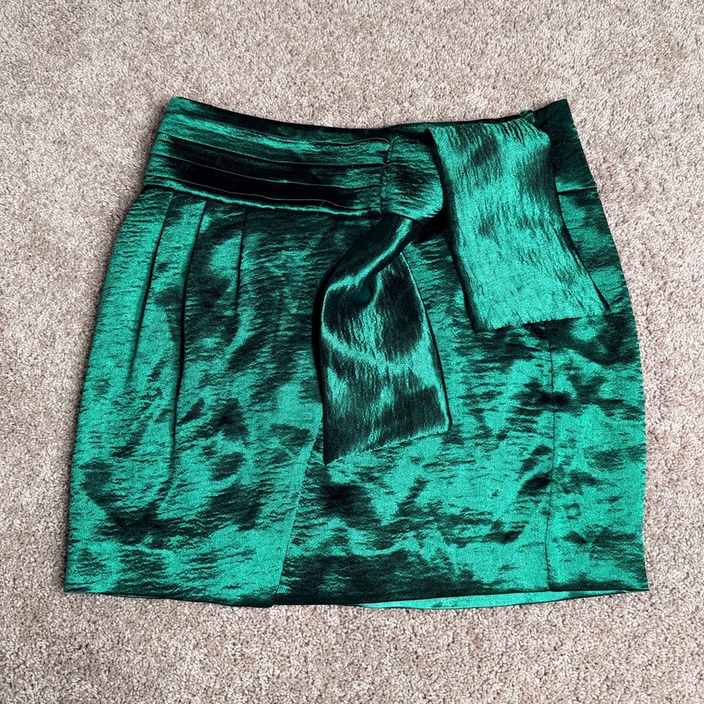 Ba&sh Green‎ Satin Skirt Size US 6